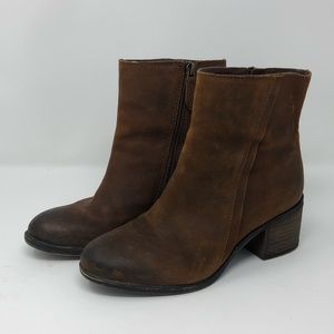 Franco sarto brown leather ankle boot